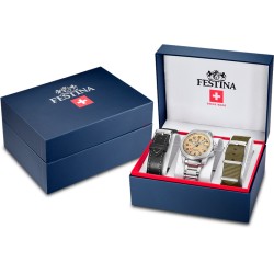 RELOJ FESTINA SWISS MADE FIELD CON TRES CORREAS INTERCAMBIABLES