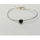 PULSERA PLATA Y AZABACHE (círculo)