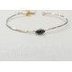 PULSERA PLATA Y AZABACHE (oval)