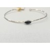 PULSERA PLATA Y AZABACHE (oval)