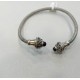 PULSERA TORQUES PLATA Y AZABACHE