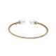 Brazalete de plata dorada TuboGas de Durán Exquse
