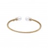 Brazalete de plata dorada TuboGas de Durán Exquse