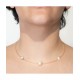 NECKLACE with 3 medium Pearls (pearls ø 7 mm)