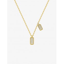 Collar con adoquines dorados