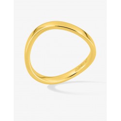 Anillo de oro con diseño de olas del Sena