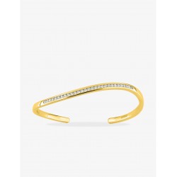 Pulsera rígida dorada Seine Reflections