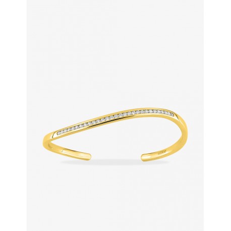 Pulsera rígida dorada Seine Reflections