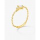 Anillo de cadena Harmonie Twist chapado en oro