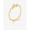Anillo de cadena Harmonie Twist chapado en oro
