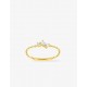 Anillo de cadena Harmonie Twist chapado en oro