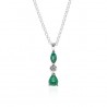GARGANTILLA Soneto, plata con esmeraldas y diamante